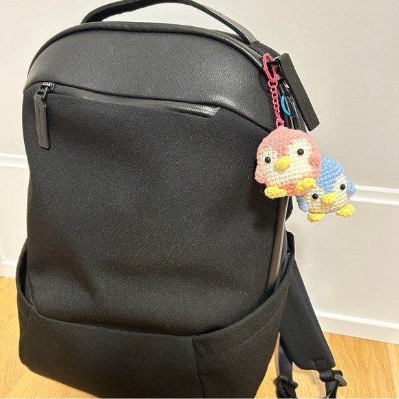 Handmade Crochet Knit Cute Penguin Keychains Bag Charm in Purple Green Pink Blue - Picture 15 of 15